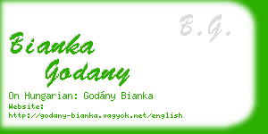 bianka godany business card